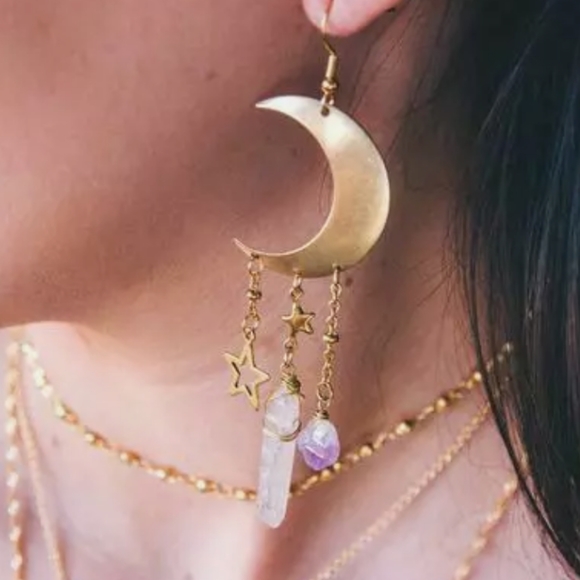 Darling celestial Moon earrings - Picture 2 of 3